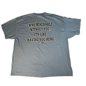 VTG No Bull Port & Company Mens Size XL Short Sleeved Light Blue/Gray T Shirt